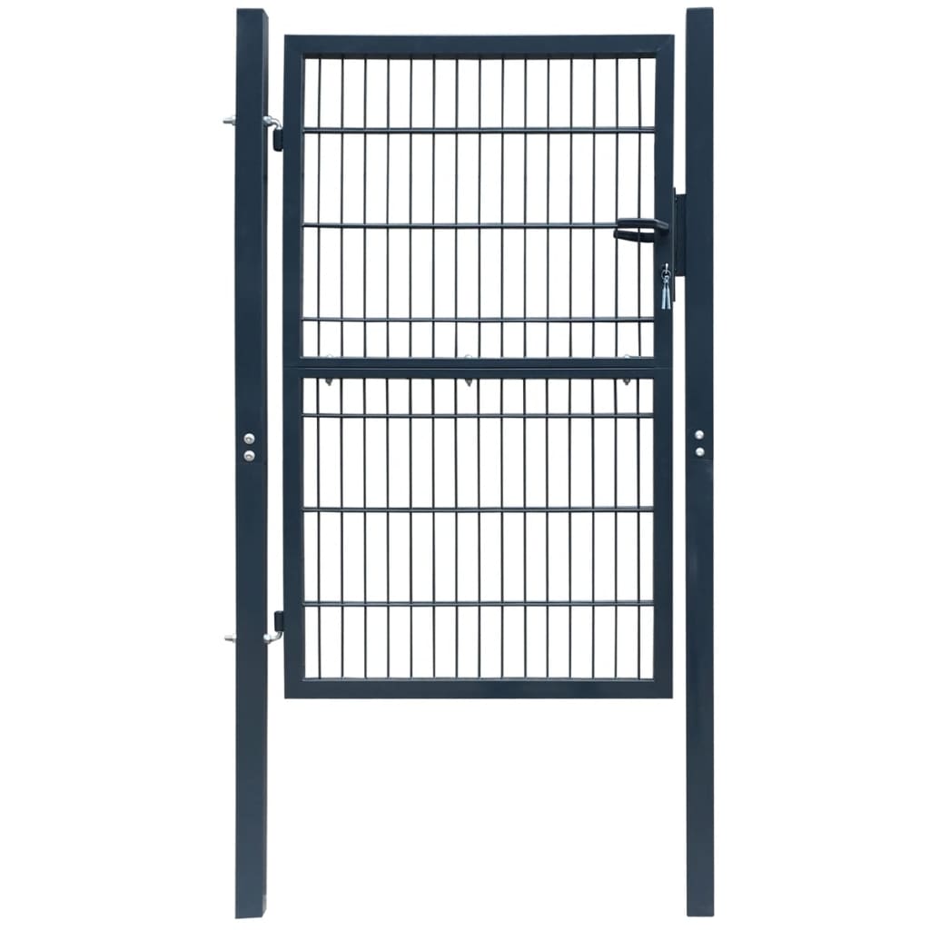 Cancello per Recinzione 2D (Singolo) Grigio Antracite 106x230cm
