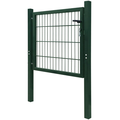 Cancello da Giardino 2D (Singolo) Verde 106 x 130 cm
