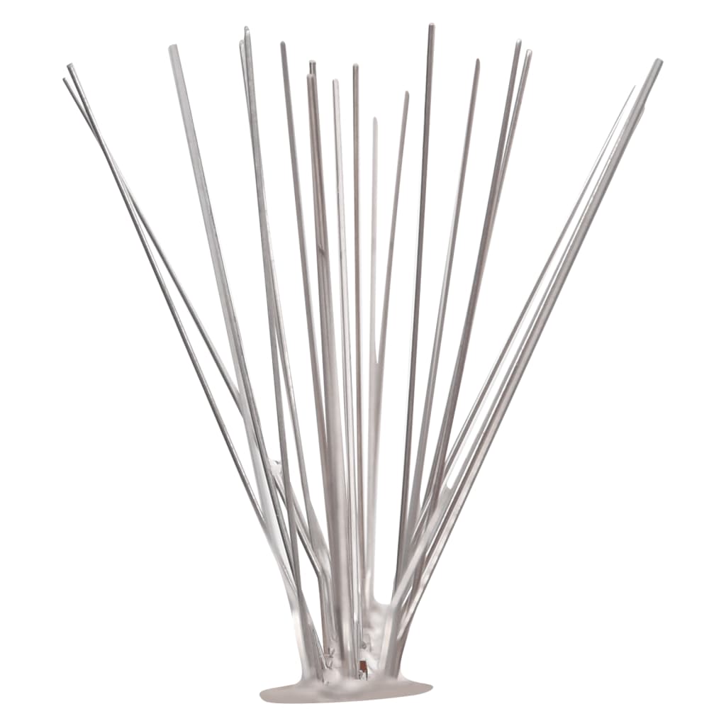 Set Dissuasori per Uccelli e Piccioni 6 pz Acciaio 5 File 3 m
