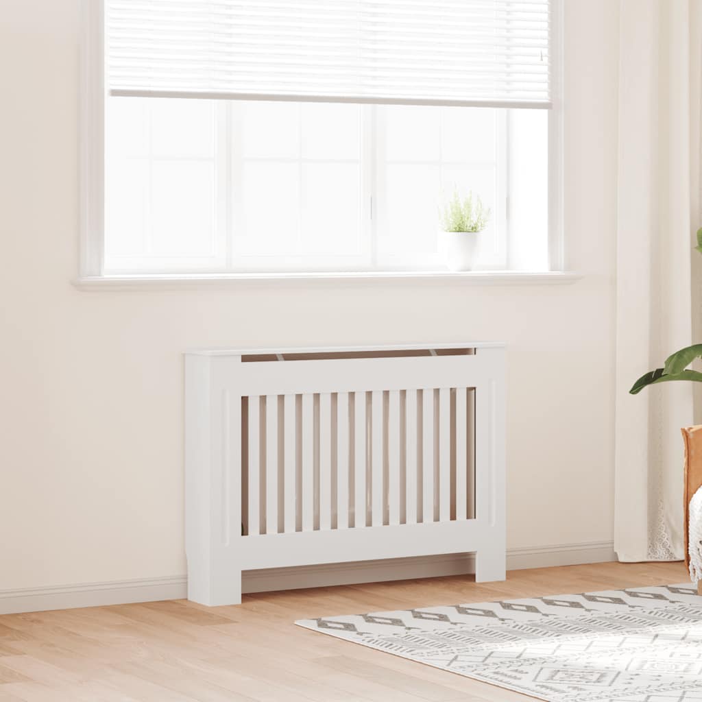 Armadietto Copritermosifone in MDF Bianco 112 cm