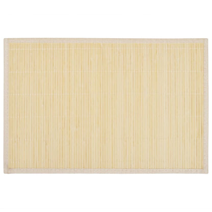 6 Tovagliette di Bamboo 30 x 45 cm Naturale