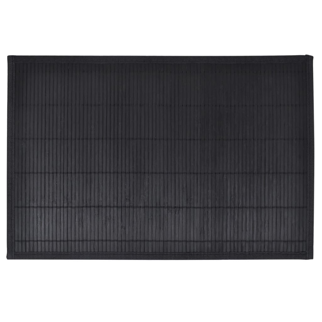 Tovagliette in BambÃ¹ 6 pz 30 x 45 cm Nere