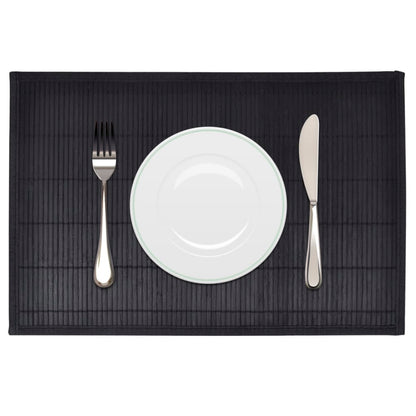 Tovagliette in BambÃ¹ 6 pz 30 x 45 cm Nere
