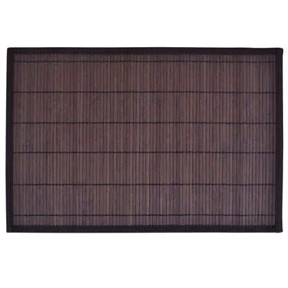 Tovagliette in BambÃƒÂ¹ 6 pz 30 x 45 cm Marrone Scuro