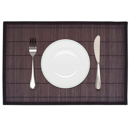 Tovagliette in BambÃƒÂ¹ 6 pz 30 x 45 cm Marrone Scuro