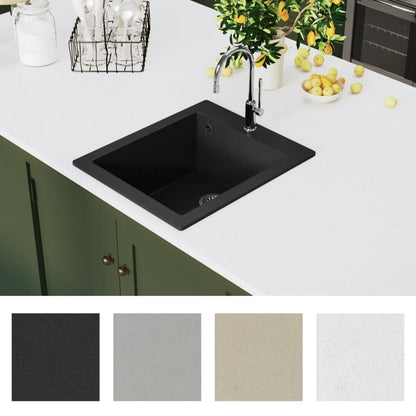 Lavandino Cucina Granito Nero solo Lavello ad Incasso