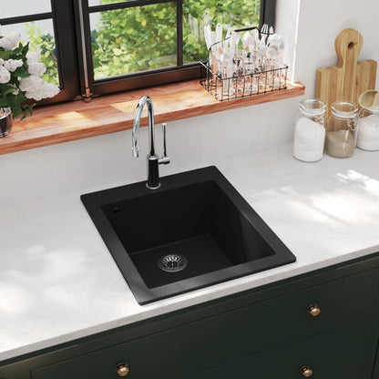 Lavandino Cucina Granito Nero solo Lavello ad Incasso