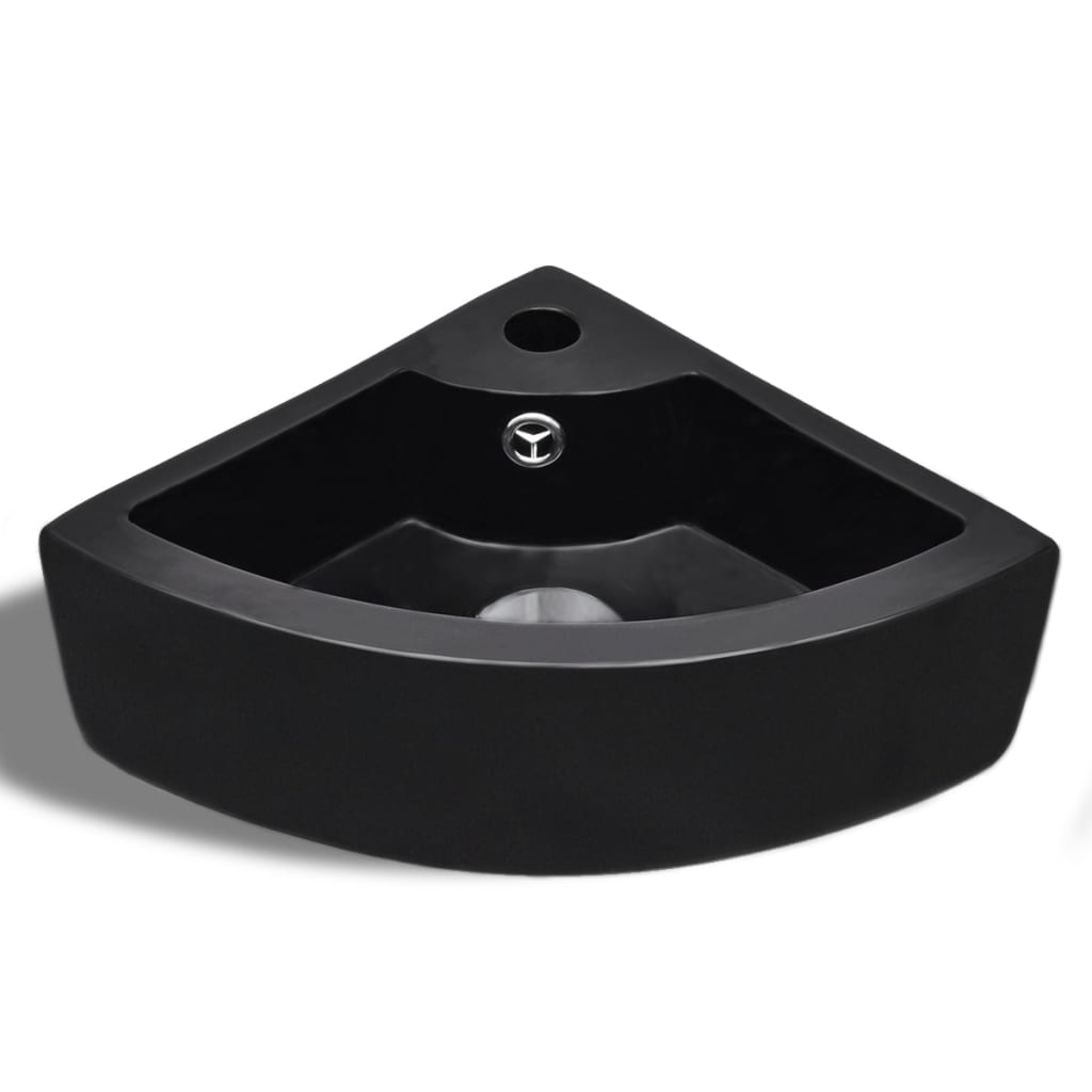 Lavandino con Troppopieno 45x32x12,5 cm Nero
