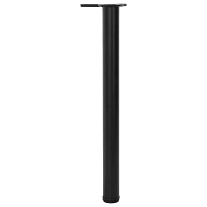 Set Gambe per Tavolo 4 pz Nere Regolabili in Altezza 710 mm
