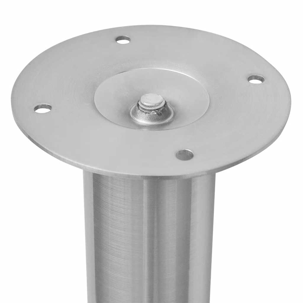 Gambe Telescopiche Tavolo 2 pz Nichel Spazzolato 710 mm-1100 mm