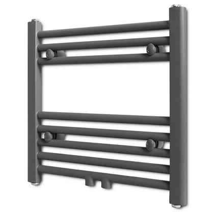 Radiatore Centrale Portasciugamano Dritto Grigio 480 x 480 mm