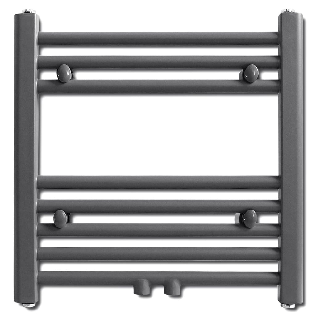 Radiatore Centrale Portasciugamano Dritto Grigio 480 x 480 mm