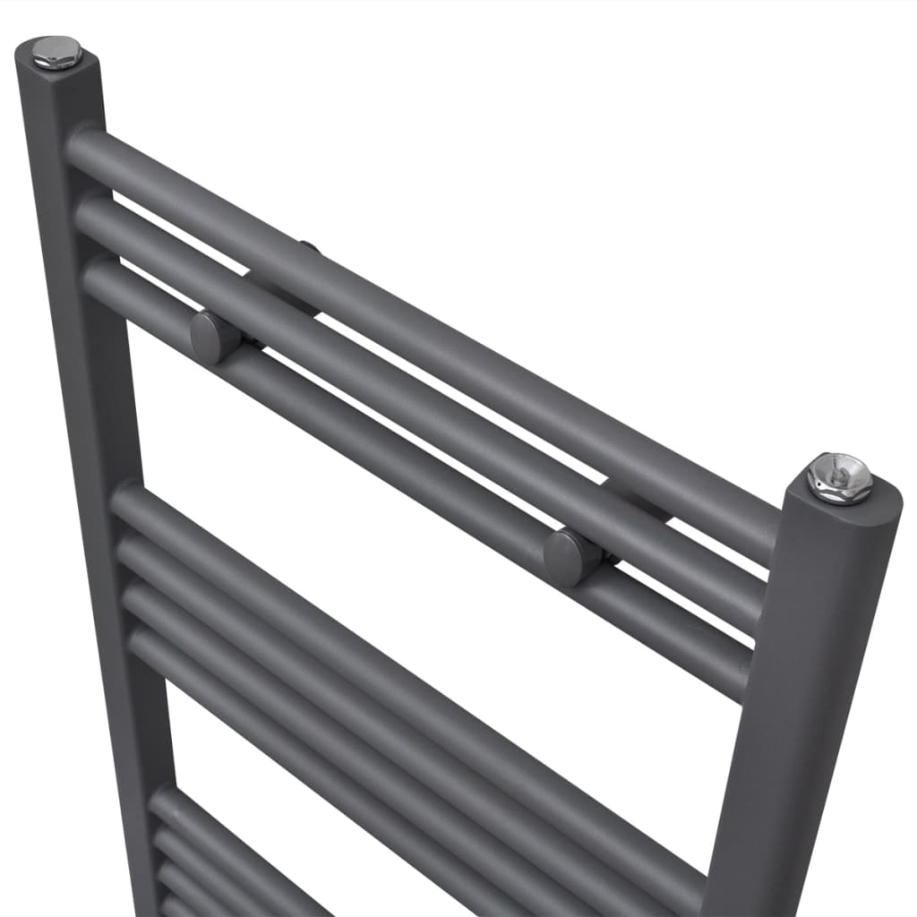 Radiatore Centrale Portasciugamano Dritto Grigio 480 x 480 mm