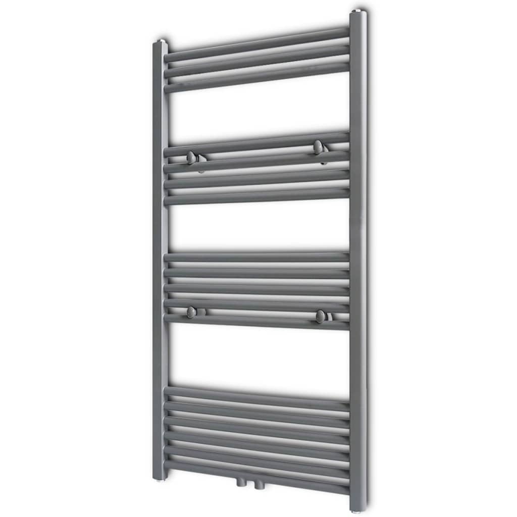 Radiatore Centrale Portasciugamano Dritto Grigio 600 x 1160 mm