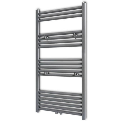 Radiatore Centrale Portasciugamano Dritto Grigio 600 x 1160 mm