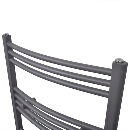 Radiatore Centrale Portasciugamano Curvo Grigio 480 x 480 mm