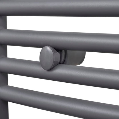 Radiatore Centrale Portasciugamano Curvo Grigio 480 x 480 mm