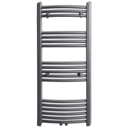 Radiatore Centrale Portasciugamano Curvo Grigio 500 x 1160 mm