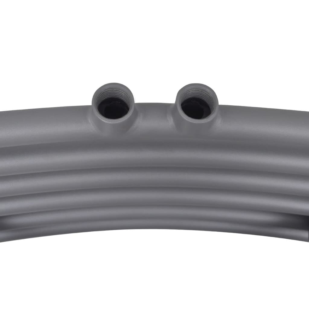 Radiatore Centrale Portasciugamano Curvo Grigio 500 x 1160 mm