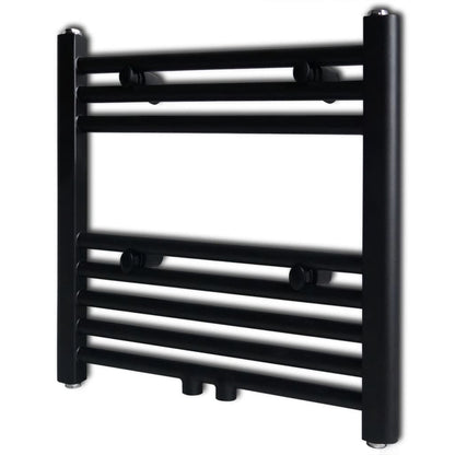 Radiatore Centrale Portasciugamano Dritto Nero 480 x 480 mm