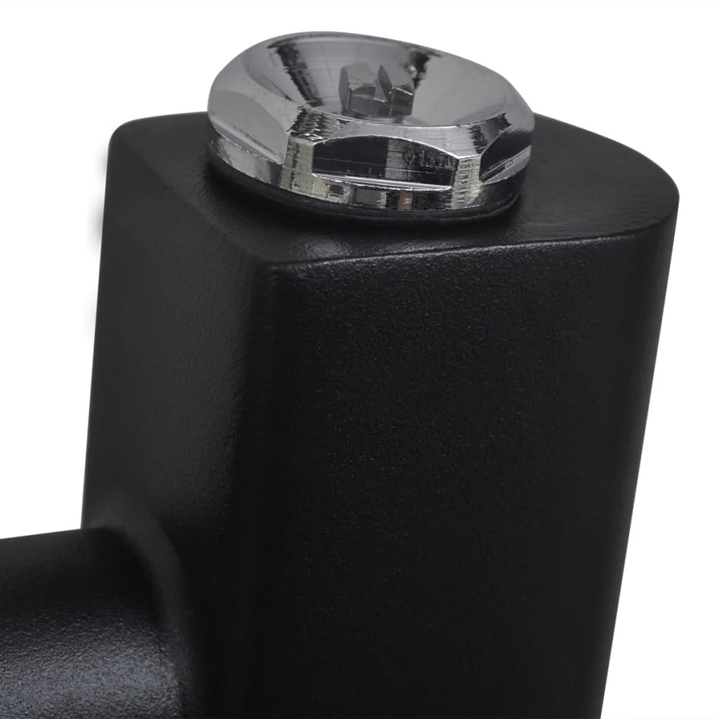 Radiatore Centrale Portasciugamano Dritto Nero 480 x 480 mm