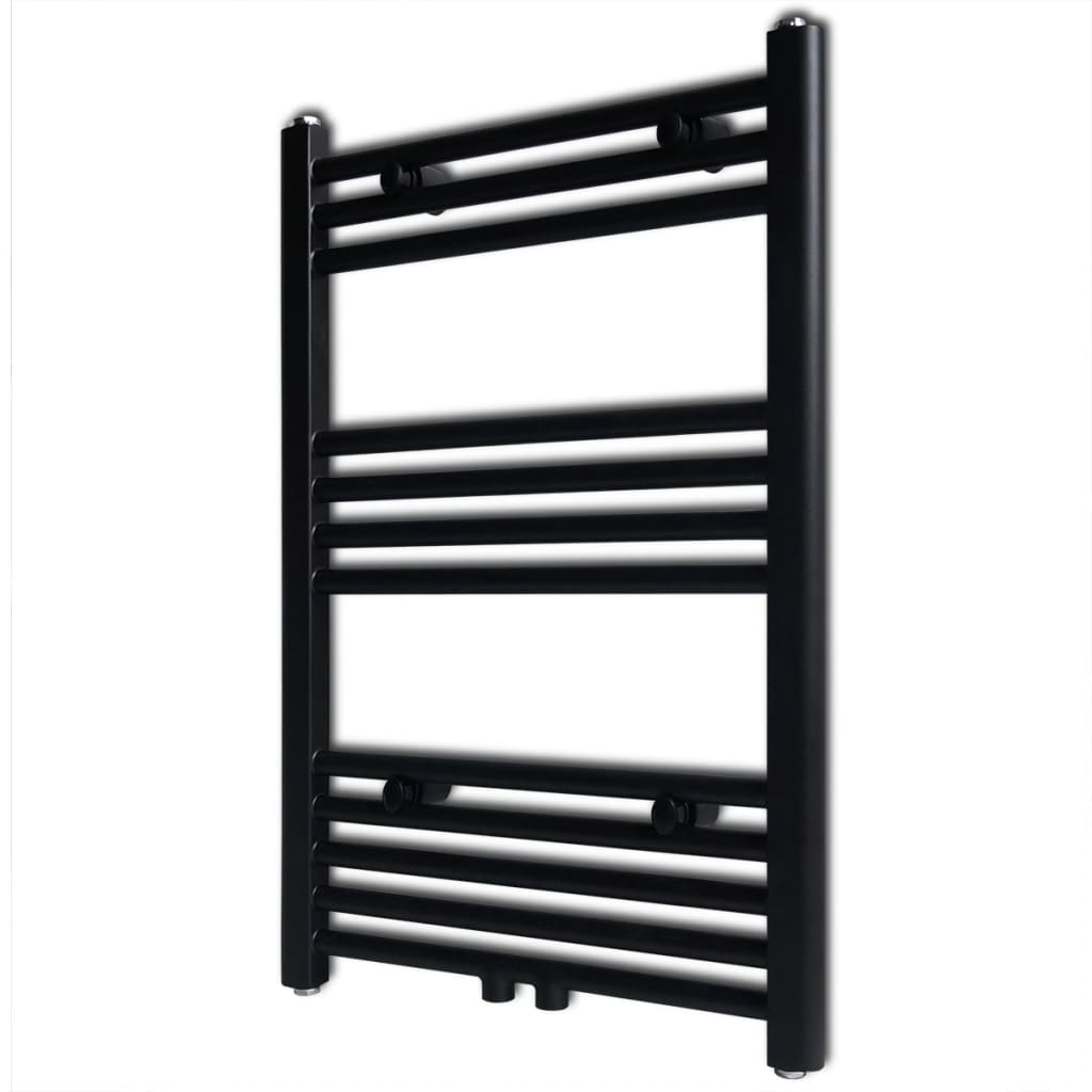 Radiatore Centrale Portasciugamano Dritto Nero 500 x 764 mm