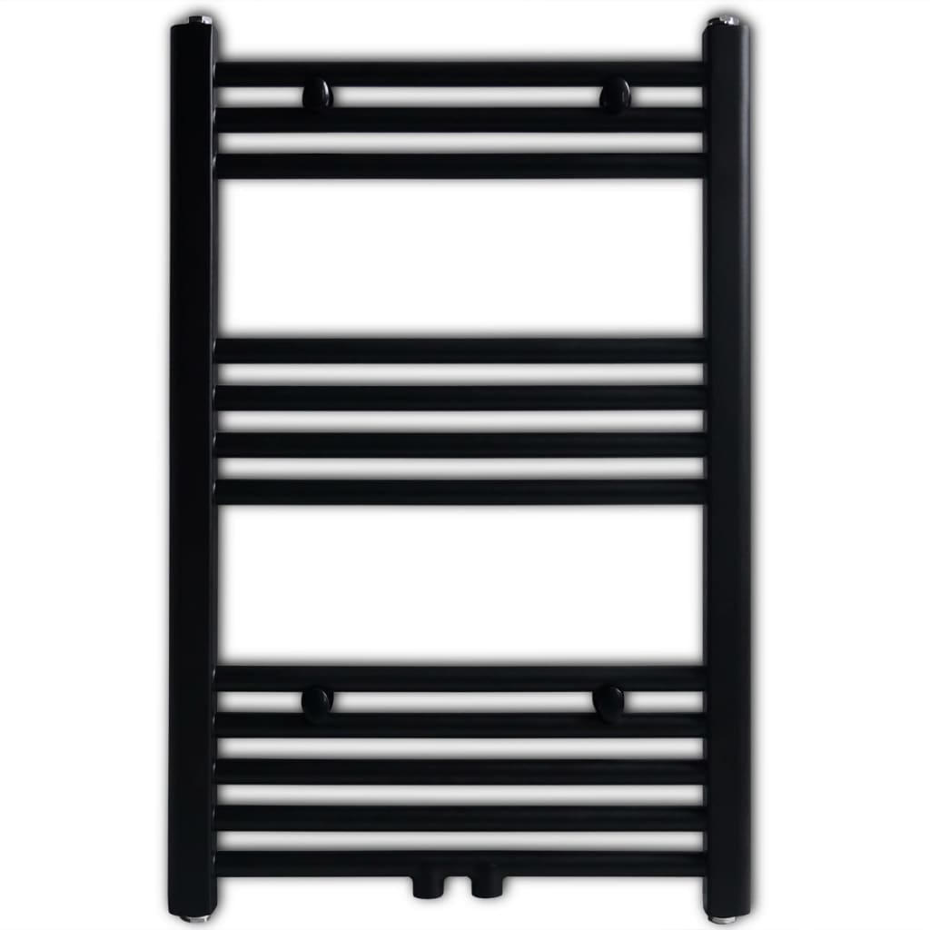 Radiatore Centrale Portasciugamano Dritto Nero 500 x 764 mm