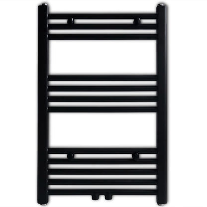 Radiatore Centrale Portasciugamano Dritto Nero 500 x 764 mm