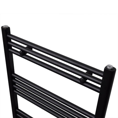 Radiatore Centrale Portasciugamano Dritto Nero 500 x 764 mm