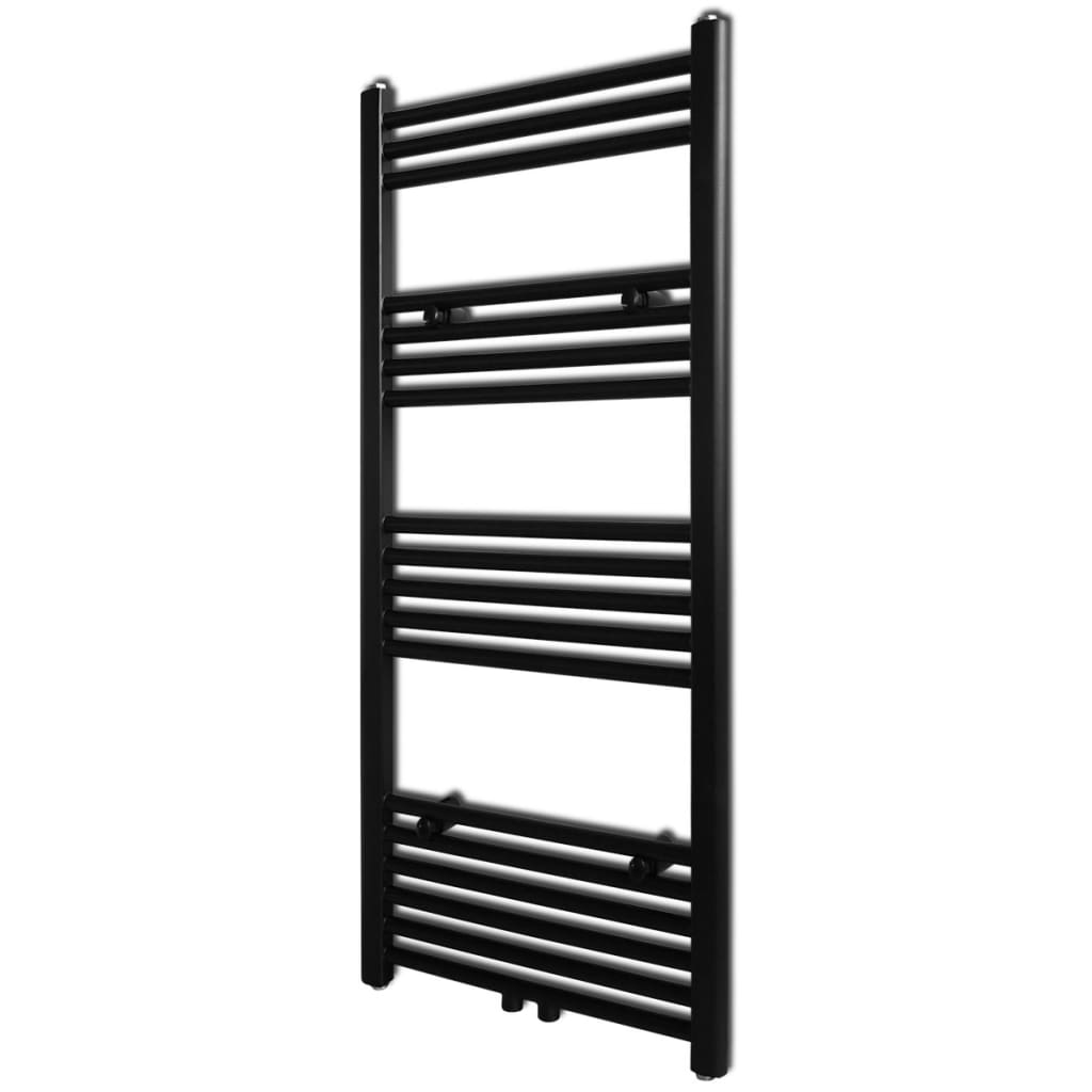 Radiatore Centrale Portasciugamano Dritto Nero 500 x 1160 mm