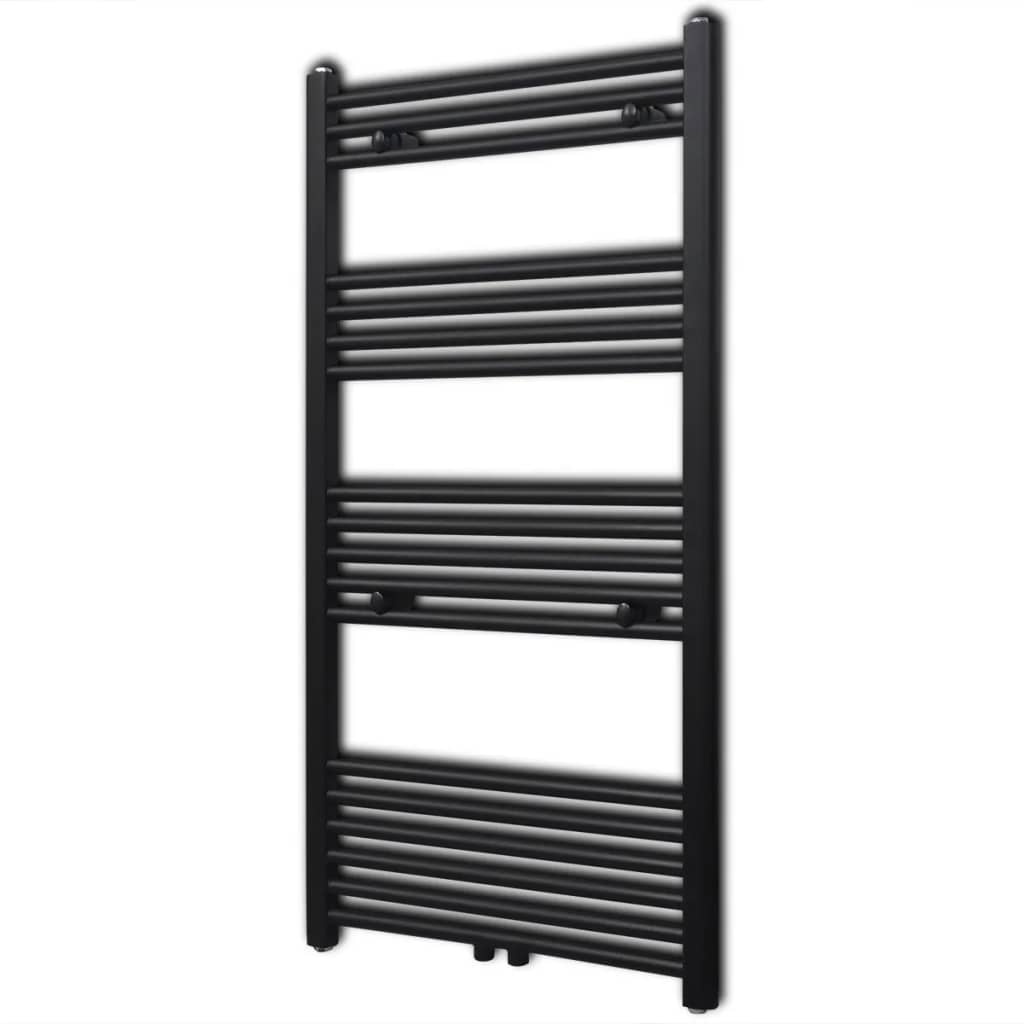 Radiatore Centrale Portasciugamano Dritto Nero 600 x 1160 mm