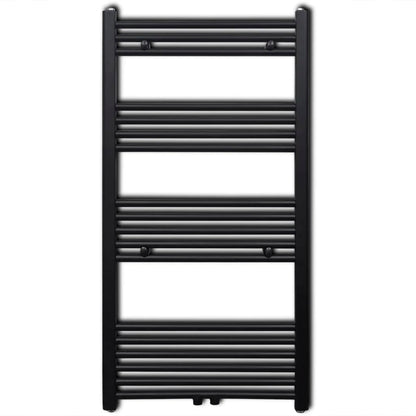 Radiatore Centrale Portasciugamano Dritto Nero 600 x 1160 mm