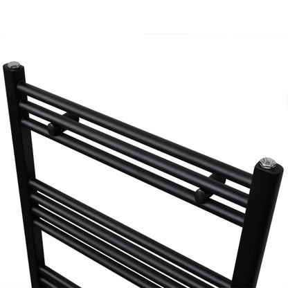Radiatore Centrale Portasciugamano Dritto Nero 600 x 1160 mm
