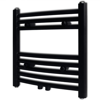 Radiatore Centrale Portasciugamano Curvo Nero 480 x 480 mm