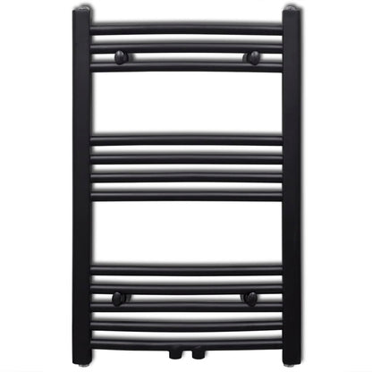 Radiatore Centrale Portasciugamano Curvo Nero 500 x 764 mm