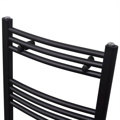Radiatore Centrale Portasciugamano Curvo Nero 500 x 764 mm