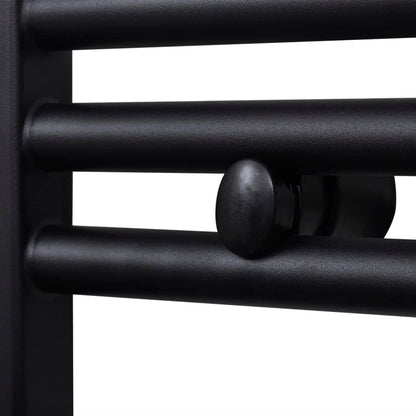 Radiatore Centrale Portasciugamano Curvo Nero 500 x 764 mm
