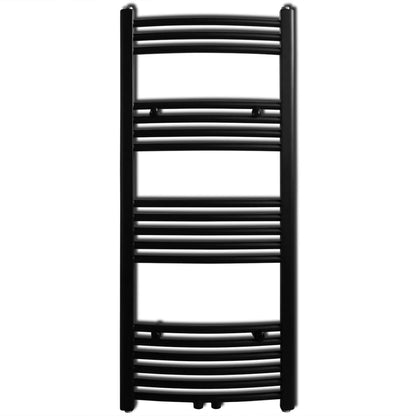 Radiatore Centrale Portasciugamano Curvo Nero 500 x 1160 mm