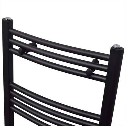 Radiatore Centrale Portasciugamano Curvo Nero 500 x 1160 mm