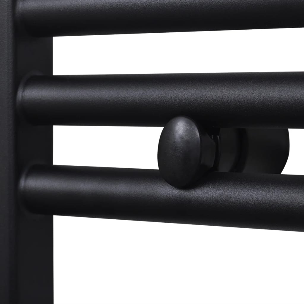Radiatore Centrale Portasciugamano Curvo Nero 500 x 1160 mm