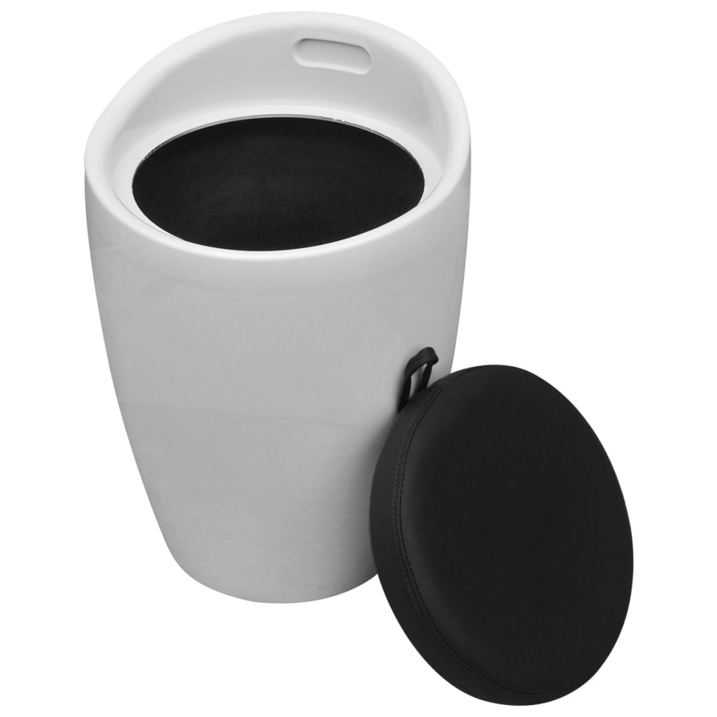 Sgabello Bianco e Nero in Similpelle