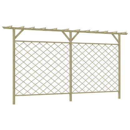 Recinzione di Lattice con Pergolato per Giardino in Legno