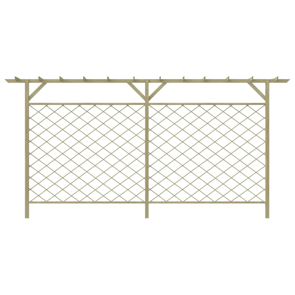 Recinzione di Lattice con Pergolato per Giardino in Legno