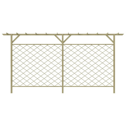 Recinzione di Lattice con Pergolato per Giardino in Legno