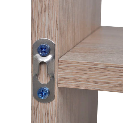 Espositore da Parete Pensile 8 Scomparti Color Rovere