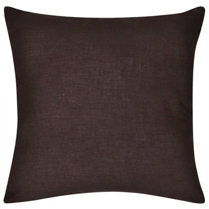 Fodere per Cuscini 4 pz Marroni in Cotone 40 x 40 cm