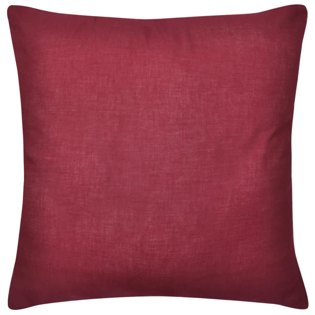 Fodere per Cuscini 4 pz Bordò in Cotone 40 x 40 cm