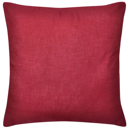 Fodere per Cuscini 4 pz Bordò in Cotone 40 x 40 cm