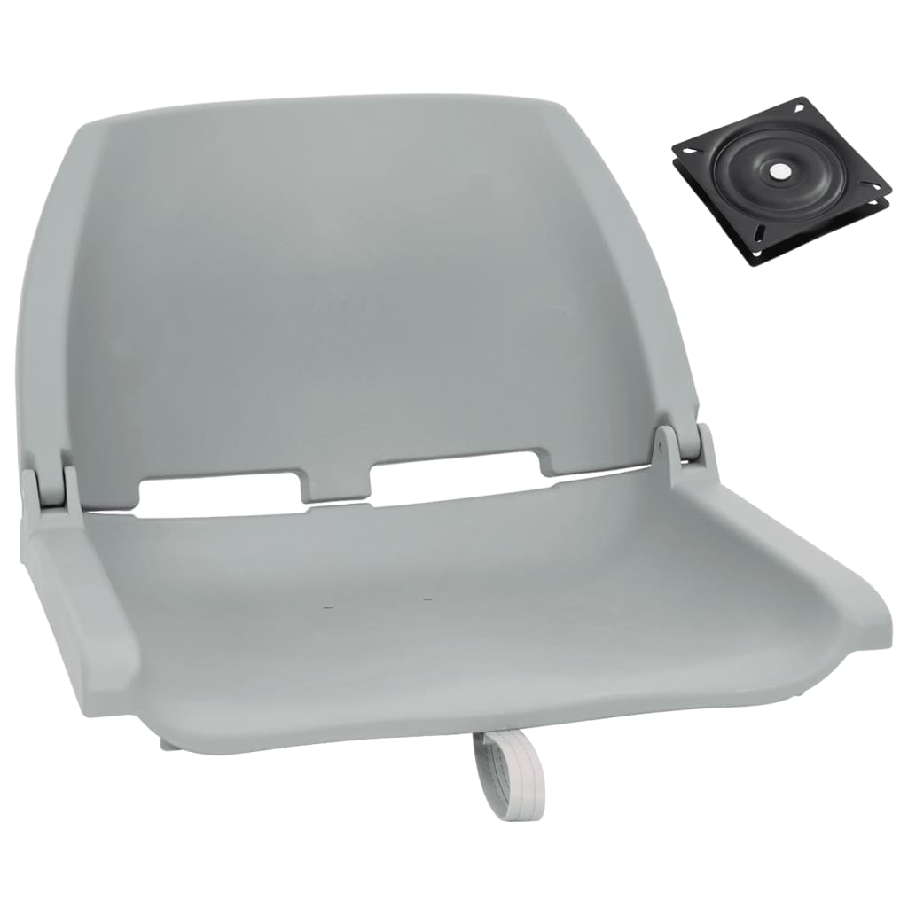 Set Sedile da Barca Pieghevole 2pz Grigio