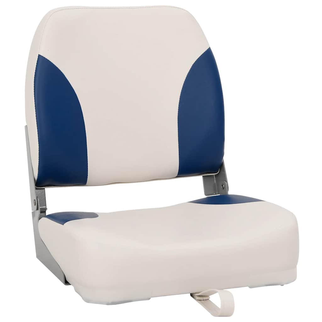 Sedile pieghevole per barca 1 set con Cuscino Blu-Bianco